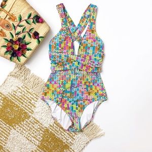 Trina Turk coral reef one piece swimsuit 12